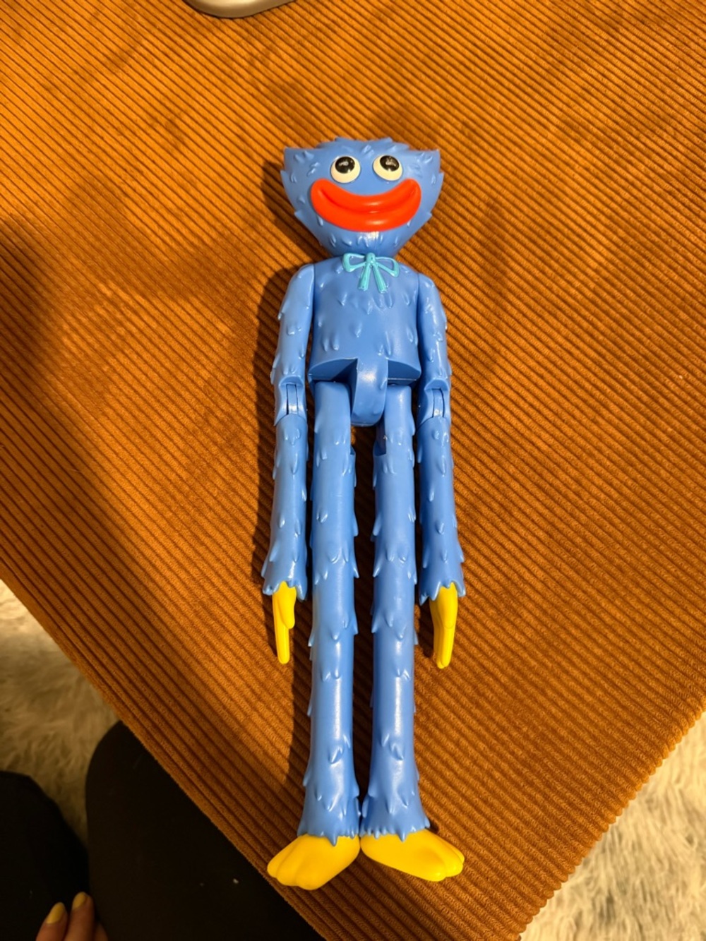Blue Huggy Wuggy Poseable Kids Toy - Plush-Textured Action Figure